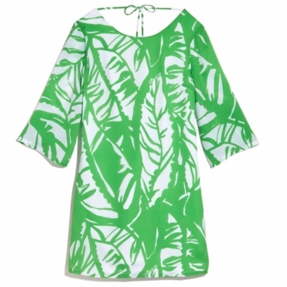 LILLY PULITZER for Target Boom Boom Palm Leaf Tie Back Dress Size XS in Green - Picture 2 of 15
